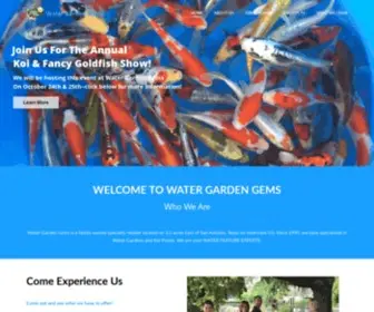 Watergardengems.com(Water Garden Gems Koi and Water Gardens) Screenshot