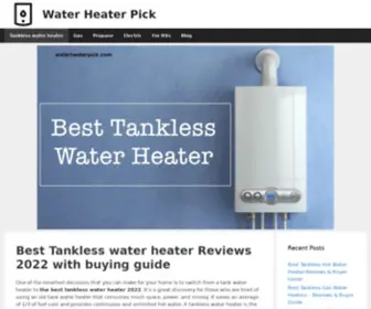 Waterheaterpick.com(Heaters to warm up your home) Screenshot