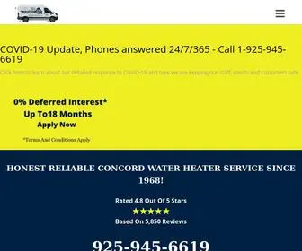 Waterheatersconcord.com(Water Heaters Only) Screenshot