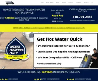 Waterheatersfremont.com(Waterheatersfremont) Screenshot