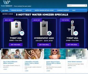 Waterionizer.com(Water Ionizer Machines) Screenshot