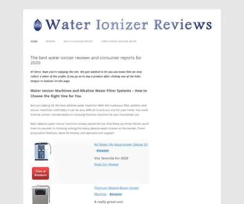 Waterionizerreviews.net(六安亮丶信息技术有限公司) Screenshot