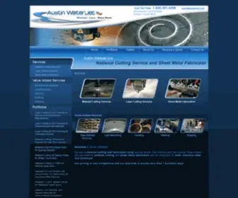 Waterjetcutting.com(Austin Waterjet) Screenshot