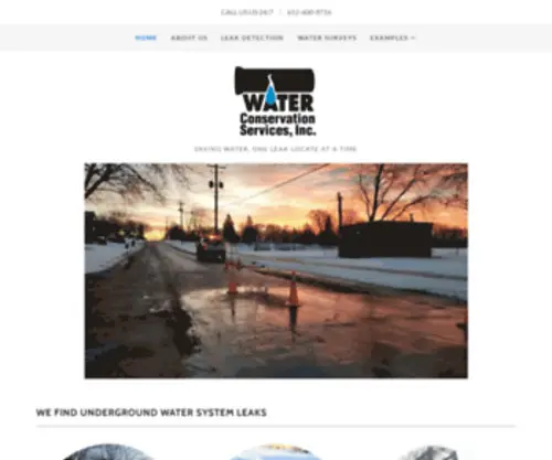 Waterleaklocator.com(Water Conservation Services) Screenshot