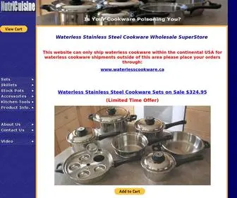 Waterless-Cookware.com(Stainless Steel Cookware) Screenshot