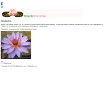 Waterlilydatabase.com(Waterlilydatabase) Screenshot