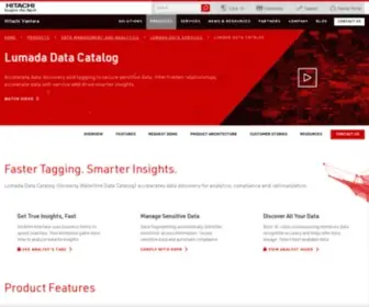 Waterlinedata.com(Hitachi Vantara brings Lumada Data Catalog) Screenshot