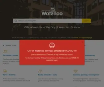 Waterloo.ca(City of Waterloo) Screenshot