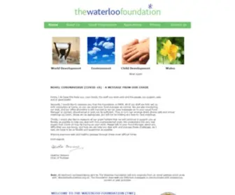 Waterloofoundation.org.uk(The Waterloo Foundation) Screenshot