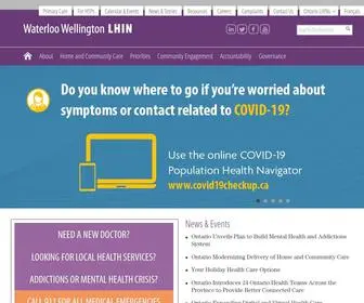 Waterloowellingtonlhin.on.ca(Waterloo Wellington Local Health Integration Network (LHIN)) Screenshot