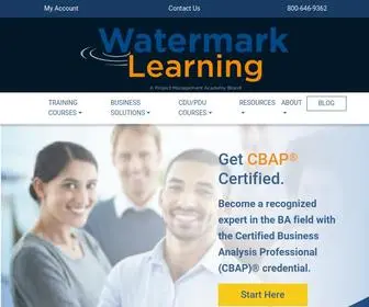 Watermarklearning.com(Business Analysis) Screenshot
