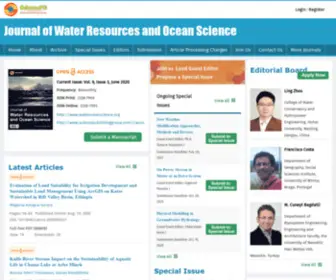 Wateroceanscience.org(Journal of Water Resources and Ocean Science) Screenshot