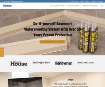 Waterproof.com(Basement Waterproofing DIY Products & Contractor Foundation Systems) Screenshot