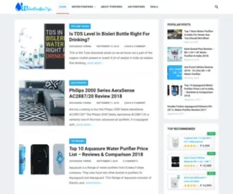 Waterpurifiertips.com(Water Purifier Tips) Screenshot