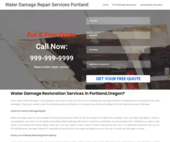 Waterrepairportland.com(Water damage restoration Portland Oregon) Screenshot