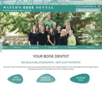 Watersedgedentalboise.com(Family & Cosmetic Dentistry) Screenshot