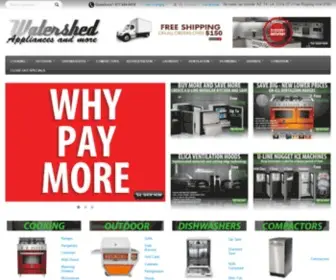 Watershedappliance.com(Display, Discontinued, Over Stocked Appliances at a Deep Discount) Screenshot