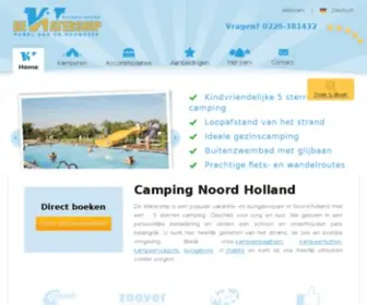 Watersnip.nl(Bungalowpark 'de Watersnip' aan de Noord Hollandsche kust) Screenshot