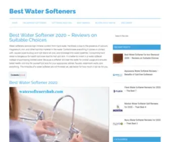 Watersoftenershub.com(Best Water Softeners) Screenshot