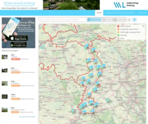 Waterstandlimburg.nl(Waterstandlimburg) Screenshot