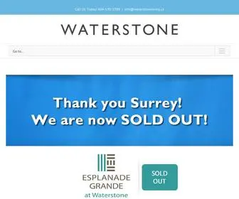 Waterstoneliving.ca(Now Sold Out) Screenshot