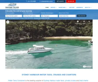 Watertaxis.com.au(Sydney Harbour Water Taxis) Screenshot