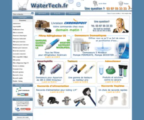 Watertech.fr(Boutique en ligne du traitement de l'eau) Screenshot