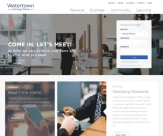 Watertownsavings.com(Watertown Savings Bank Website) Screenshot