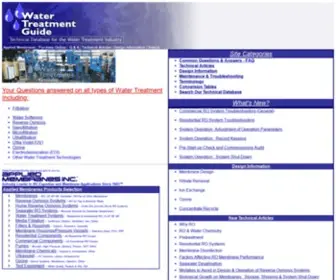 Watertreatmentguide.com(Water Treatment Guide) Screenshot