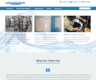 Watertreatmentspecialists.com(Aqua Clear Water Treatment Specialists) Screenshot