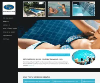 Waterwizardpools.com(Swimming Pool builder) Screenshot