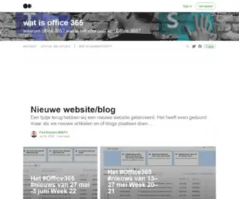 Watisoffice365.nl(Wat is Microsoft office365) Screenshot