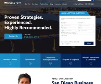 Watkinsfirm.com(San Diego Business Attorneys) Screenshot