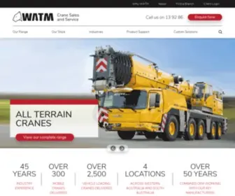 Watm.com.au(WATM Cranes) Screenshot