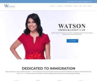 Watsonimmigrationlaw.com(One of the top Immigration Lawyers in Seattle) Screenshot