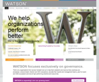 Watsoninc.ca(Board Governance) Screenshot