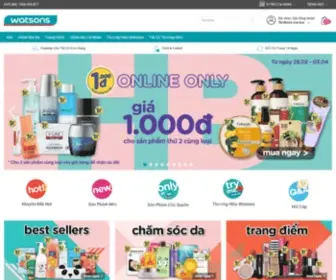 Watsons.vn(Buy top health & beauty brands at great price at watsons vietnam) Screenshot