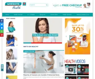 Watsonshealth.com.ph(Watsons Health) Screenshot