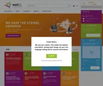 Watt24.com(Wir bieten professionelle Beleuchtung) Screenshot