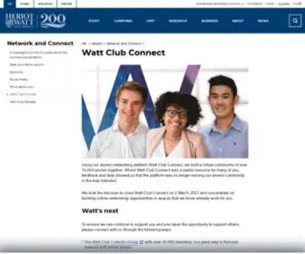 Wattclubconnect.org(Heriot-Watt University) Screenshot