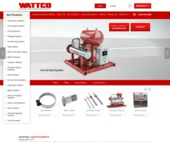 Wattco.com(Industrial Heaters Wattco) Screenshot