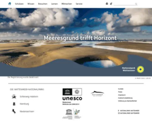 Wattenmeer-Nationalpark.de(Nationalpark Wattenmeer) Screenshot