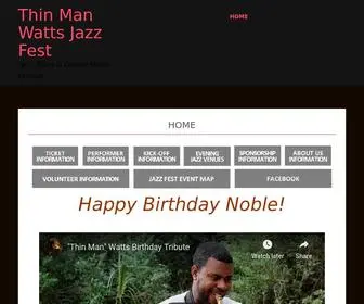 WattsjazzFest.com(Thin Man Watts Jazz Fest) Screenshot