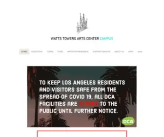 Wattstowers.org(The Official Watts Towers Arts Center Campus) Screenshot