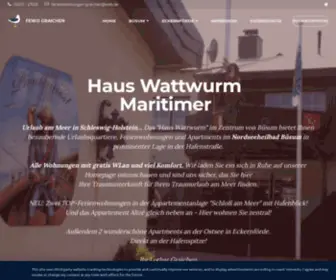 Wattwurm-Buesum.de(Urlaub am Meer in Büsum und Eckernförde) Screenshot