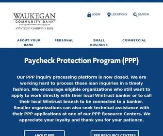 Waukeganbank.com(Waukegan Community Bank) Screenshot