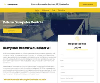 Waukeshadumpsterrentals.com(Dumpster Rentals Waukesha) Screenshot