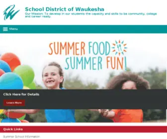 Waukeshaschools.com(School District of Waukesha) Screenshot