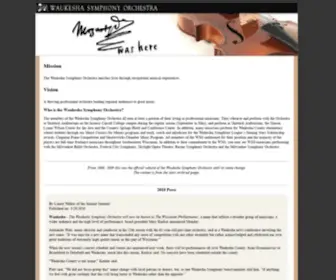 Waukeshasymphony.org(Waukeshasymphony) Screenshot