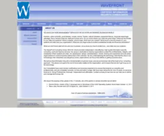 Wavefrontcg.com(WCG About Us) Screenshot